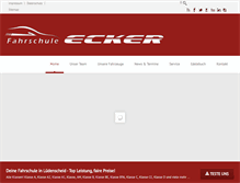 Tablet Screenshot of fahrschule-ecker.de